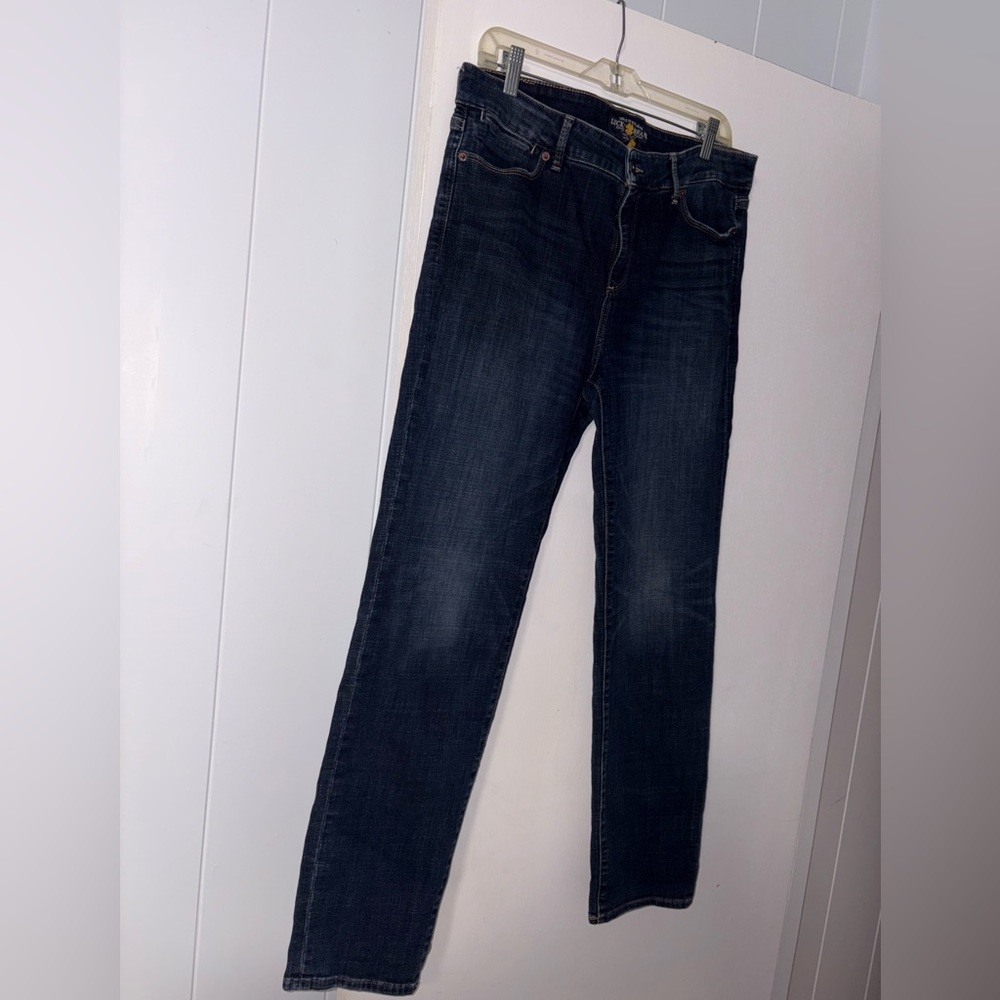 Lucky Brand Women’s/unisex Deep Indigo Straight Jeans, 14/32